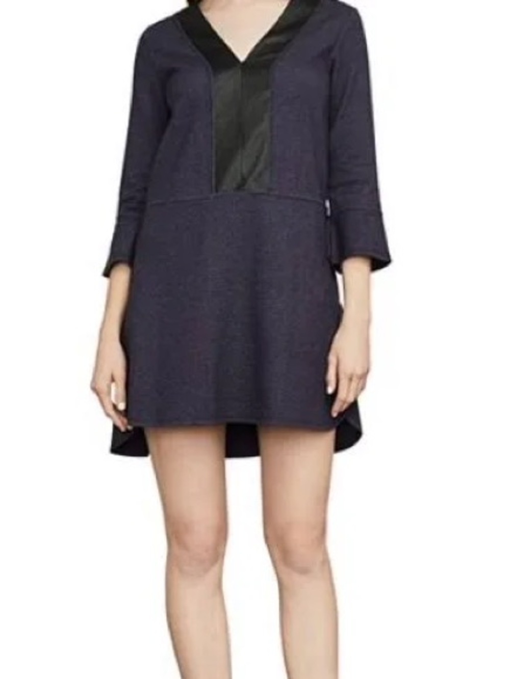 BCBGMAXZRIA Shirlee Dress XS V-Neck Placket Designer Dress
